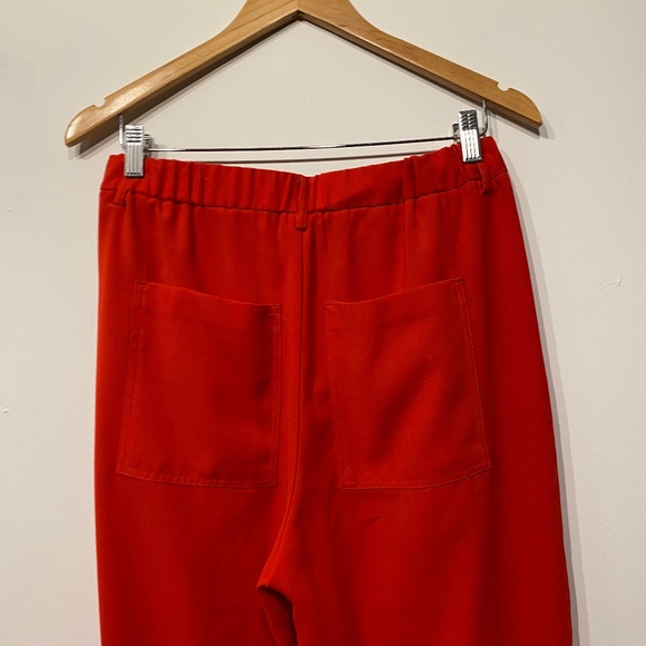 Urban Outfitters Red Pleated Straight Barrel Leg Dress Pants - Picture 4 of 5